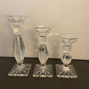 Crystal Hand Cut Candlestick Holders (Royal Limited)